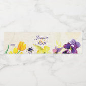 Perfecte Pansies, Bloemen Waterfles Etiket (Enkel label)