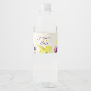 Perfecte Pansies, Bloemen Waterfles Etiket