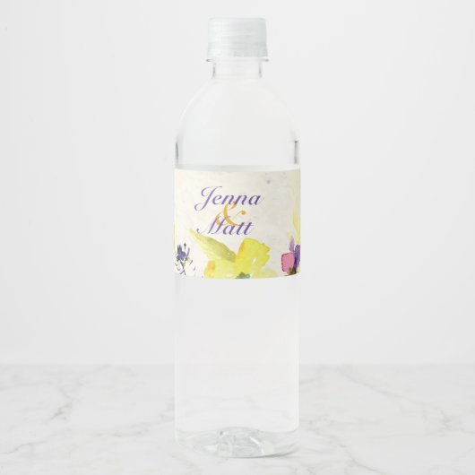 Perfecte Pansies, Bloemen Waterfles Etiket (Voorkant)