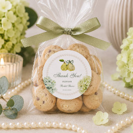 Perfecte Parel Paar Groene Hortensia Bruidsmeisjes Ronde Sticker