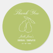 Perfecte Parell Illustratie Bruidsjonker Bedankt Ronde Sticker (Voorkant)