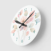 Perfecte Pastel Bloemen Ronde Klok (Hoek)