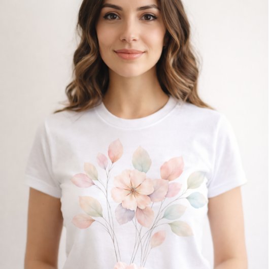 Perfecte Pastel Bloemen T-shirt
