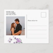 Perfecte pastels floral Save the Date Briefkaart (Achterkant)