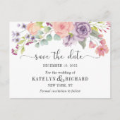 Perfecte pastels floral Save the Date Briefkaart (Voorkant)
