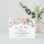 Perfecte pastels floral Save the Date Briefkaart (Staand voorkant)