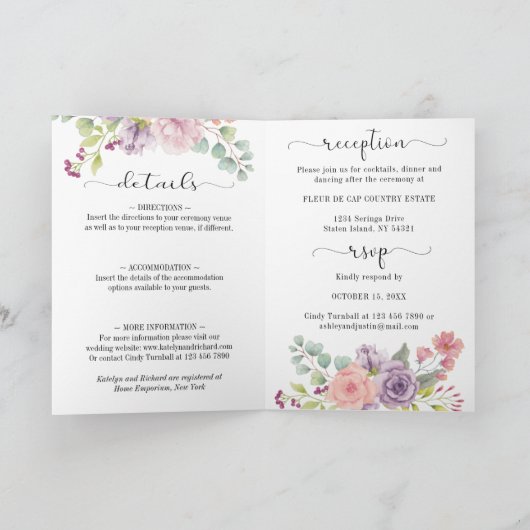 Perfecte pastels, stijlvolle florals Weddenschap (Binnen)