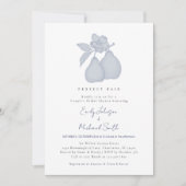 Perfecte Peer Bruiloft Bridal Shower | Blauw Frans Kaart (Voorkant)