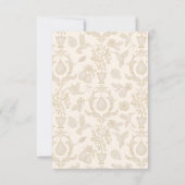 Perfecte Peer Bruiloft Bridal Shower | Gouden Dama RSVP Kaartje (Achterkant)