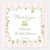 Perfecte Peer Bruiloftsfeest Favor Sticker (Voorkant)