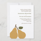 Perfecte peer grillige bruiloft uitnodiging Kaart (Voorkant)