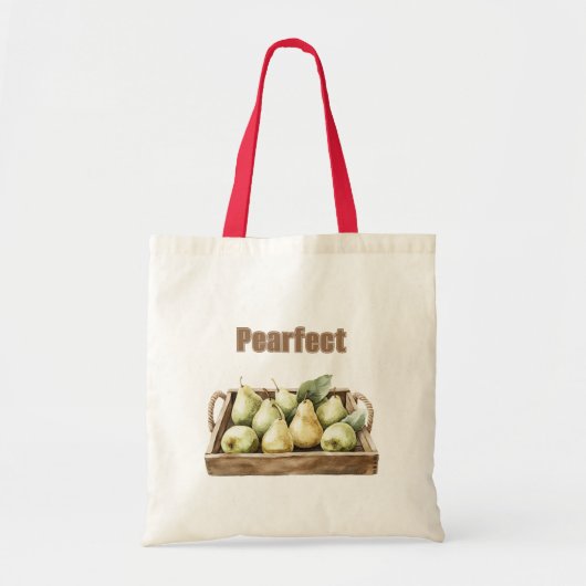 Perfecte Peer Groen Fruit Tote Bag (Voorkant)
