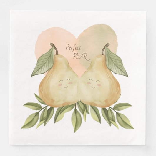 Perfecte peer papier servet (Voorkant)