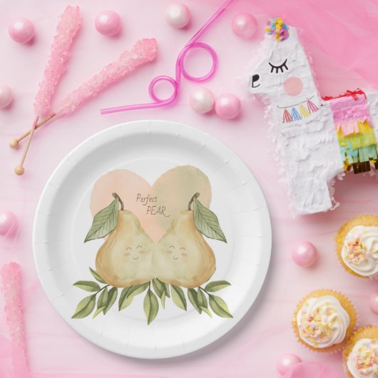 Perfecte peer rond papier Bord (Feest)