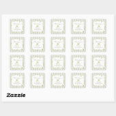 Perfecte Peer Salie Groene Bruiloft Feest Vierkante Sticker (Vel)