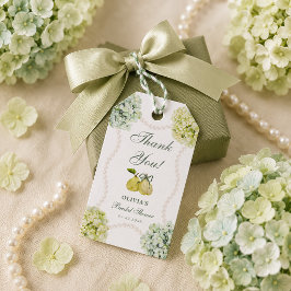 Perfecte Peervier Groene Hortensia Bruidsdouche Cadeaulabel
