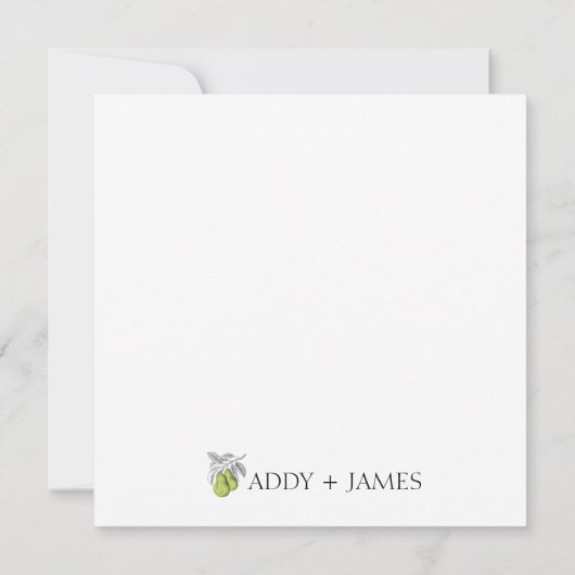 Perfecte peren - Bridal/Couples - Hartelijk dank Bedankkaart (Achterkant)