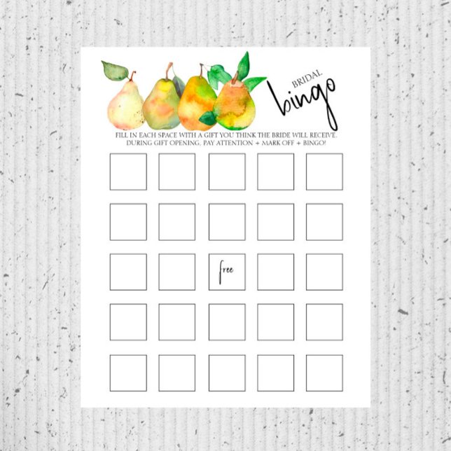Perfecte peren - Bridal/Couples Shower Bingo (Creator heeft geüpload)