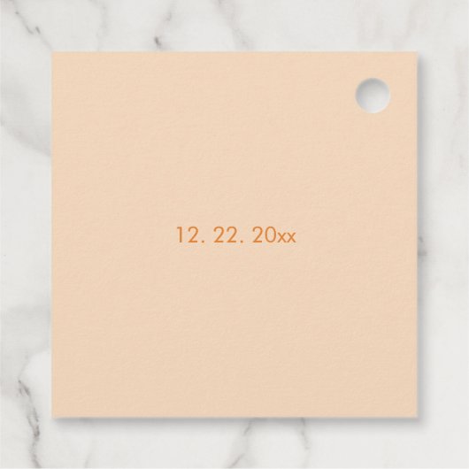 Perfecte perenbruid en bruinbruidbruid voor de Car Bedankjes Labels (Achterkant)