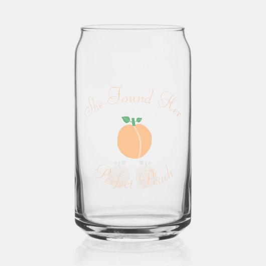 Perfecte Perzik Bruiloftsfeestje Blikvorm Glas (Voorkant)