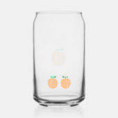 Perfecte Perzik Bruiloftsfeestje Blikvorm Glas (Achterkant)
