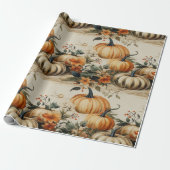 Perfecte Pompoen Party Halloween Thanksgiving Herf Cadeaupapier (Uitgerold)