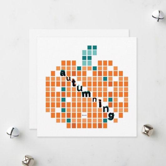 Perfecte pompoenen = herfst feestdagenkaart (Voorkant / Achterkant in situ)