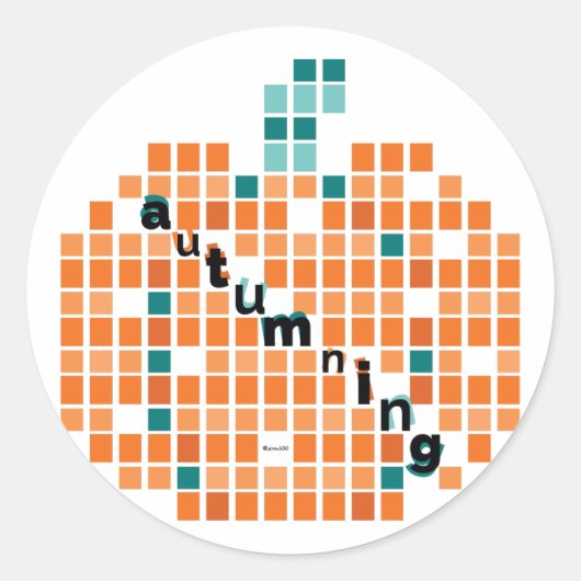 Perfecte pompoenen = herfst ronde sticker (Voorkant)