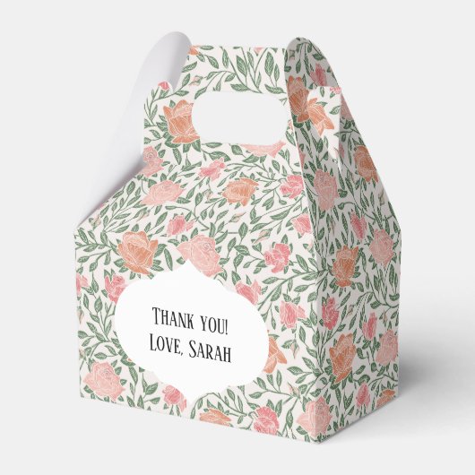  perfecte roze en doorschijnende Rozen Bedankdoosjes (Voorkant Zijde)