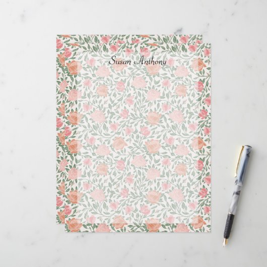 perfecte roze en doorschijnende Rozen papier (Voorkant / Achterkant in situ)