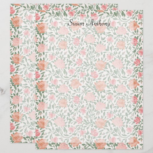  perfecte roze en doorschijnende Rozen papier (Voorkant / Achterkant)