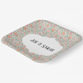  perfecte roze en doorschijnende Rozen Papieren Bordje (Gebogen)