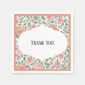  perfecte roze en doorschijnende Rozen Servet (Voorkant)