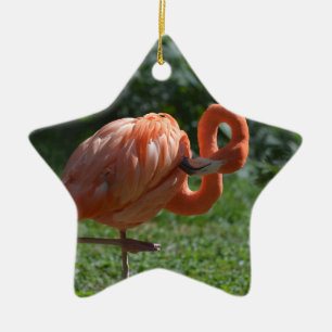 Perfecte roze flamingo keramisch ornament