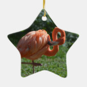Perfecte roze flamingo keramisch ornament (Achterkant)