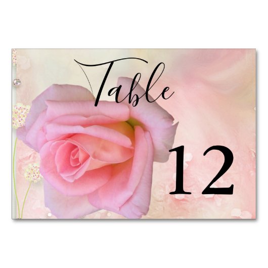 Perfecte roze Kaart voor weddenschappen met rozen (Voorkant)