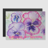 Perfecte roze paniekjes Waterverf-zondagskaart (Voorkant / Achterkant)