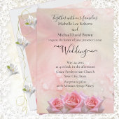 Perfecte roze Roses Wedding Invitation Save The Date
