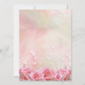 Perfecte roze Roses Wedding Invitation Save The Date (Achterkant)