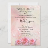 Perfecte roze Roses Wedding Invitation Save The Date (Voorkant)