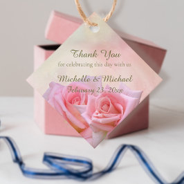 Perfecte roze rozen die Labels voor de toekomst bi