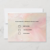 Perfecte roze rozen die RSVP binden en Menu (Achterkant)