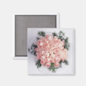Perfecte roze rozenmagneten magneet (Voorkant / Achterkant)