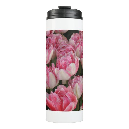 Perfecte roze tulpen thermosbeker (Voorkant)
