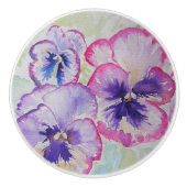 Perfecte roze Waterverf deurknop Keramische Knop (Voorkant)