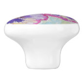 Perfecte roze Waterverf deurknop Keramische Knop (Zijkant)