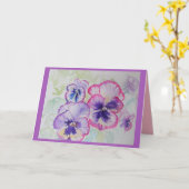 Perfecte roze Waterverf-kaart Kaart (Gele Bloem)