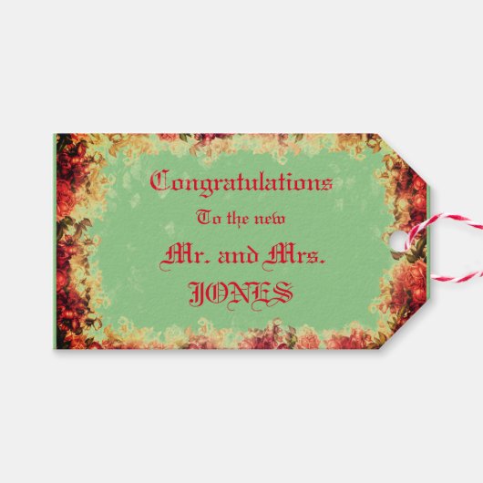 Perfecte Rozen - Weddenschap Gift Bag Gift Labels Cadeaulabel (Voorkant (Horizontaal))