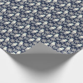 Perfecte Schuur Uil - blauwe achtergrond Cadeaupapier (Hoek)