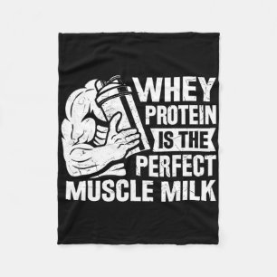 Perfecte Spier Melk Grappig Eiwit Liefhebber Quote Fleece Deken